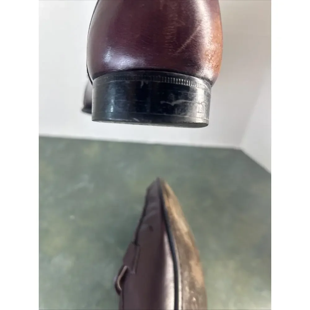 Vintage Belvedere Firenze Italy Leather Tassel Loafers Men’s 11N As Is Brown 90s